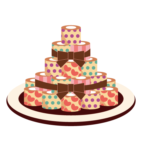 出産祝いにirinaのロールケーキでお祝いしてもらいました。